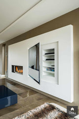 Moderne haard met geïntegreerd tv meubel-Match vuur & Interieur-alle,Woonkamer-OBLY
