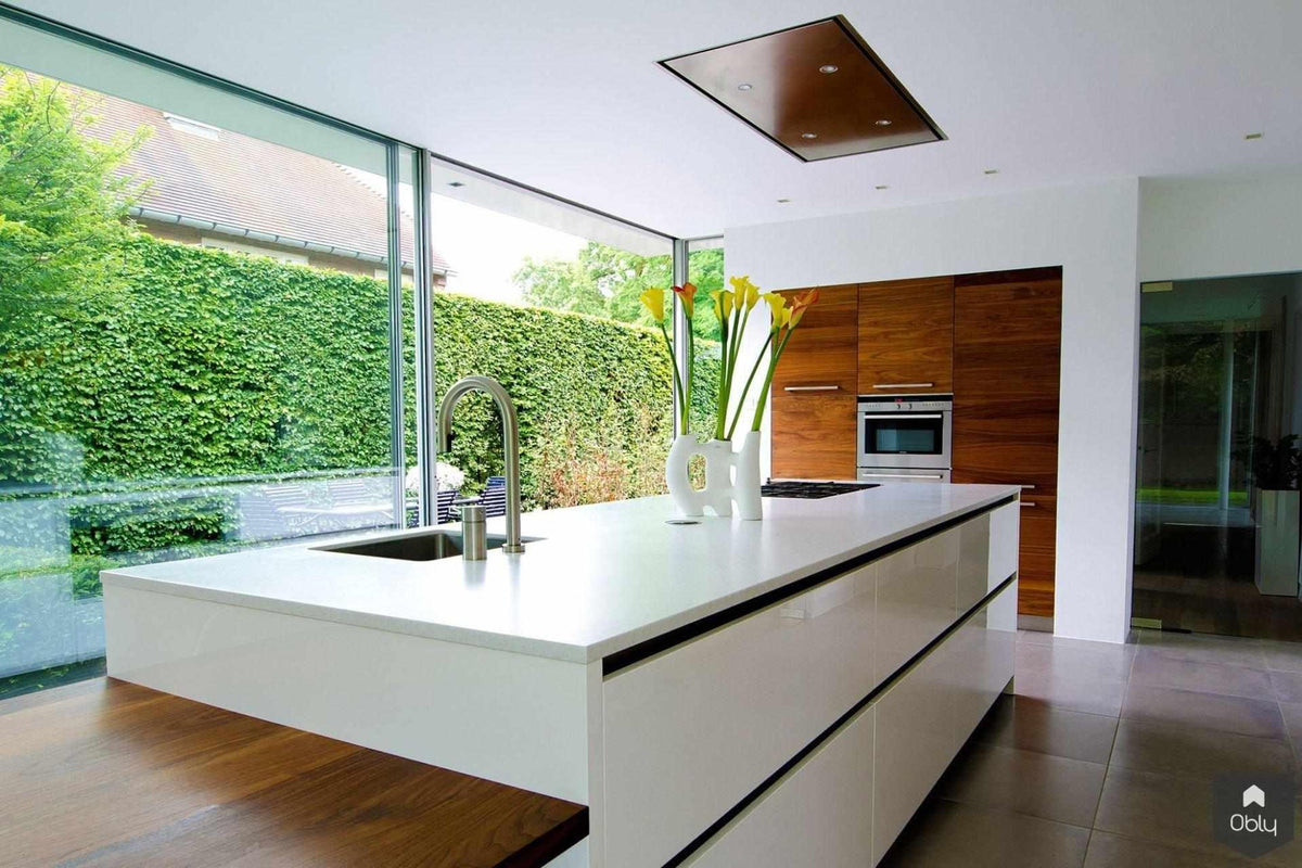 Moderne keuken in jaren 30 woning-Bert van Vlijmen-alle,design keuken met notenhout,exclusieve keukenarchitectuur,Keuken,luxe woonkeuken met kookeiland,maatwerk keuken interieur,moderne keuken jaren 30 woning,moderne uitbouw keuken,open keuken met veel licht,stijlvolle leefkeuken inspiratie-OBLY
