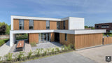 Moderne villa met stucwerk en houten geveldelen-lab-R architectenbureau-alle,Exterieur vrijstaand-OBLY