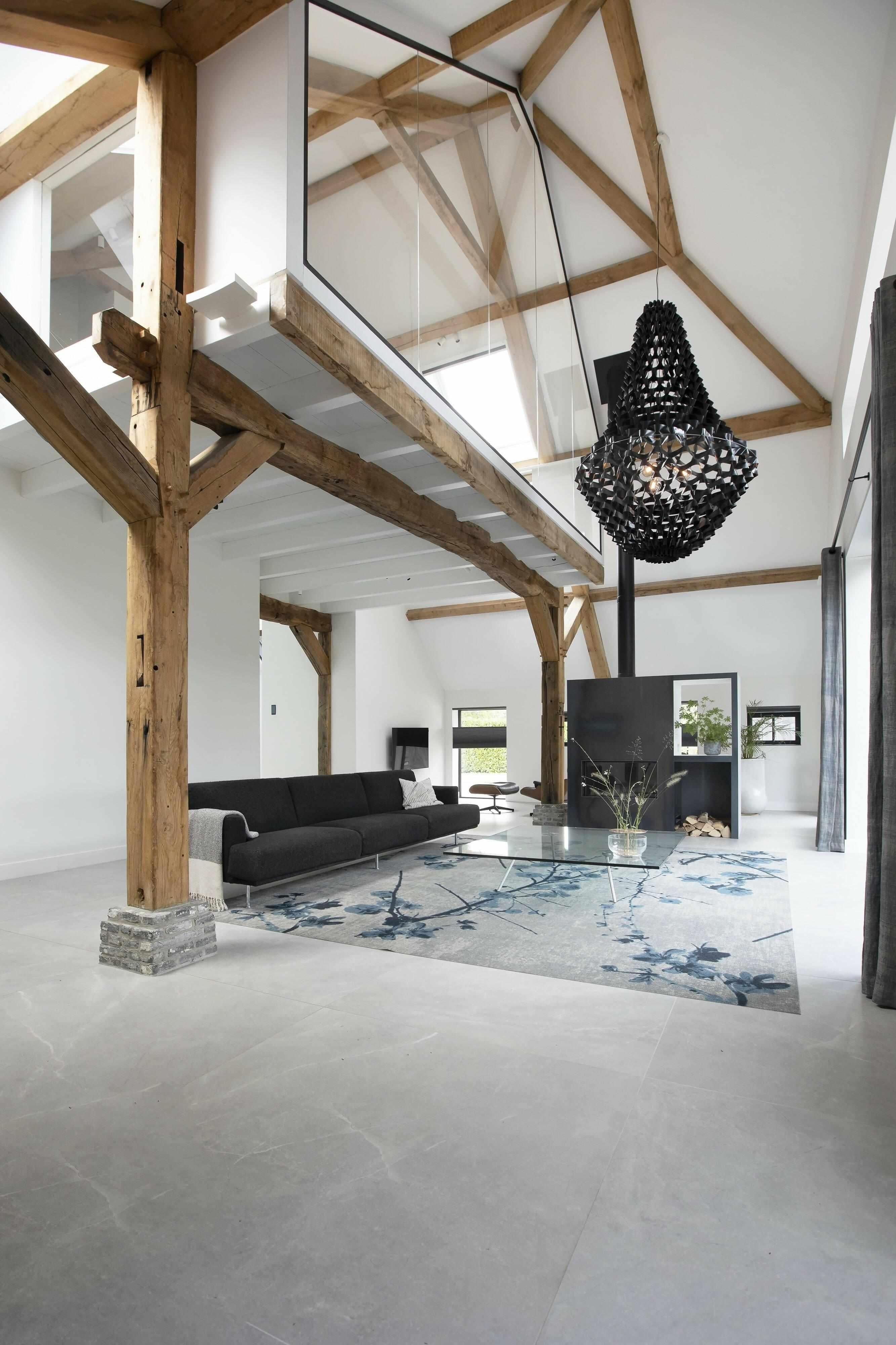 Monumentale boerderij met wow-effect-Architectenaanhuis-Woonkamer-OBLY