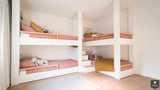Nieuw interieur met 4 stapelbedden-Hout en Vorm-alle,Kinderkamer-OBLY