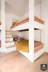 Nieuw interieur met 4 stapelbedden-Hout en Vorm-alle,Kinderkamer-OBLY