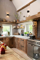 Oud eiken en beton in landelijke keuken-Restyle-XL-alle,Keuken-OBLY