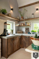 Oud eiken en beton in landelijke keuken-Restyle-XL-alle,Keuken-OBLY