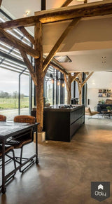 Renovatie sfeervolle woonboerderij-Van Os Architecten-alle,Woonkamer-OBLY