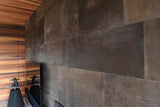 Roomdivider leder bekleed-Etagon-Woonkamer-Roomdivider met haard leder bekleed-OBLY
