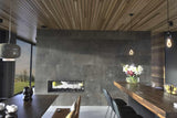 Roomdivider leder bekleed-Etagon-Woonkamer-Roomdivider met haard leder bekleed-OBLY