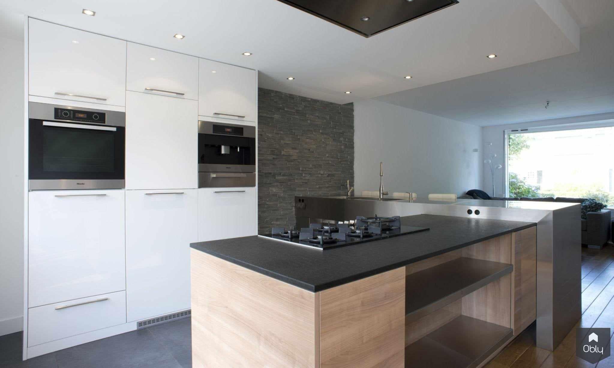 Ruime woonkeuken met Rvs werkblad cq. barblad-Keukenarchitectuur Midden Brabant-alle,Keuken-OBLY