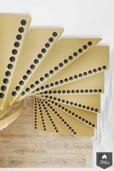 Ruimtebesparende gouden wenteltrap-EeStairs-alle,Entree,Entree Hal Trap,Hal,Trap-Ruimtebesparende gouden wenteltrap | OBLY.com-OBLY