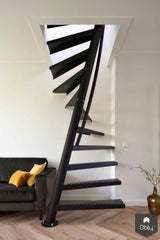 Ruimtebesparende smalle wenteltrap-EeStairs-alle,Entree hal trap-OBLY