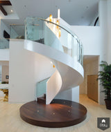 Spiraalvormige trap met geïntegreerde LED verlichting-EeStairs-alle,Entree hal trap-OBLY