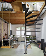 Stalen 1m2 wenteltrap-OBLY-zolder-Ruimtebesparende 1m2 stalen wenteltrap -OBLY