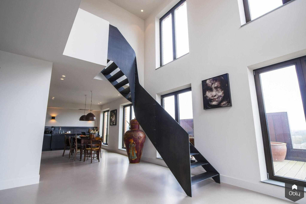 Stalen trap op de 17e verdieping-Van Bruchem Staircases-alle,Woonkamer-OBLY