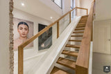 Steektrap glazen balustrade glijbaan-Van Bruchem Staircases-alle,Entree hal trap-OBLY