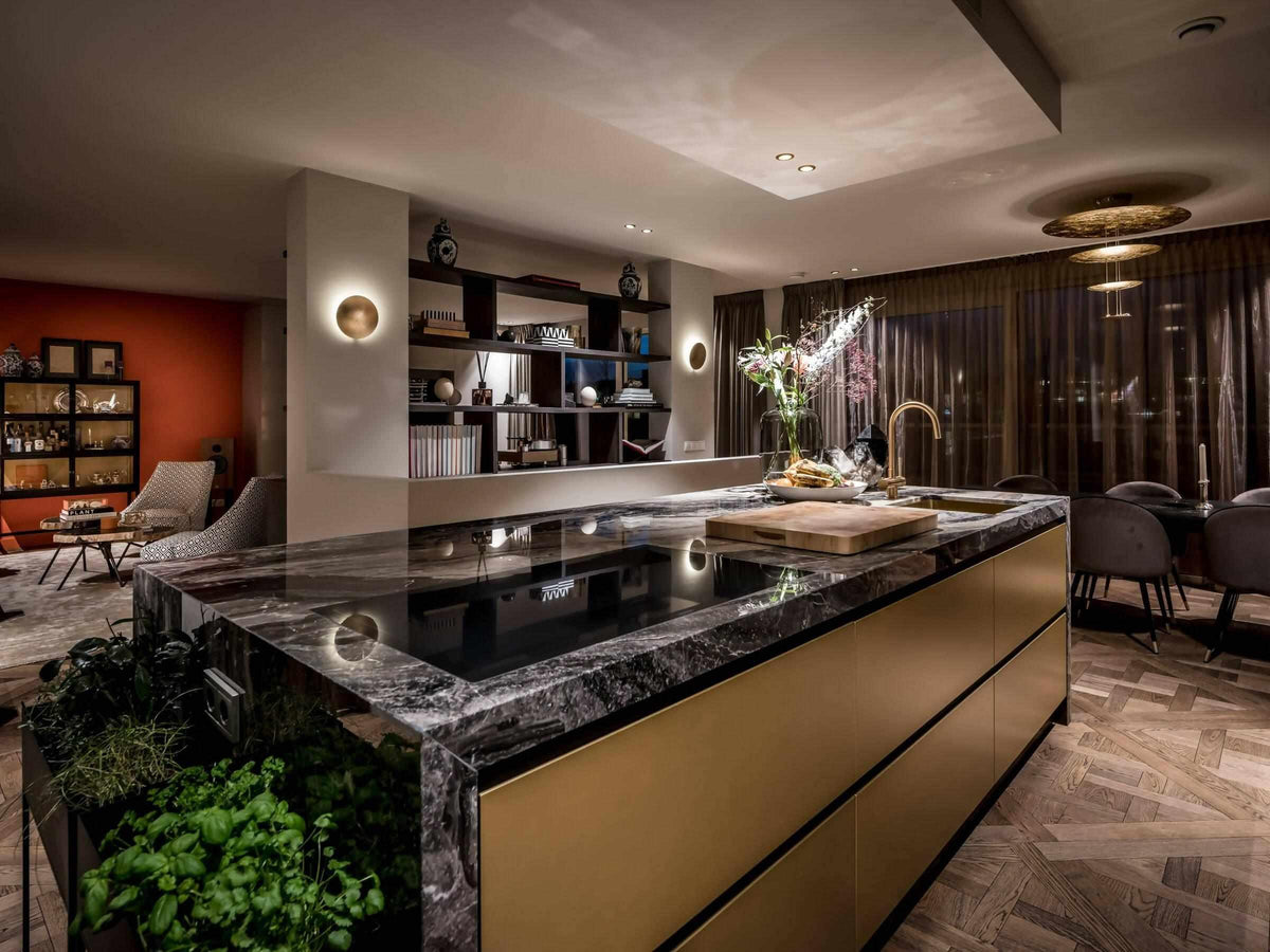 Stijlvol interieur in Penthouse-Mint Interieur-keuken,penthouse,slaapkamer,woonkamer-OBLY