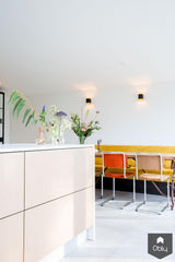 Stijlvolle leefkeuken met koperkleurig eiland-Keukenstudio Stormink-alle,Keuken-OBLY