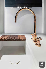 Strak HI-MACS werkblad met maatwerk spoelbak-Cora Techniek-alle,Keuken-OBLY