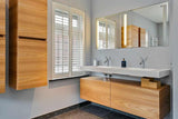 Strakke moderne inrichting-Stijn de Ruyter Interieurarchitectuur-badkamer ontwerp,contrast,hout,Interieur,interieur design,lichte kleuren,minimalistisch,modern interieur,moderne keuken,persoonlijke accenten,rvs keuken,tegels,warme materialen-Strakke moderne inrichting-OBLY