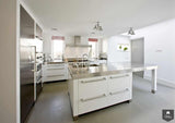 The Living Kitchen - strakke witte keuken met RVS-The Living Kitchen by Paul van de Kooi-alle,Keuken-OBLY
