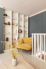 Totale renovatie woning met kantoor-Studio Lieke Sanders-alle,donkergroen interieur,kantoor aan huis,lichte afwerking,maatwerk keuken,modern interieur,sfeervolle verlichting,Slaapkamer,stijlvolle inrichting,travertin,warme tinten,woning renovatie,woon-werk combinatie,Woonkamer-Totale renovatie woning met kantoor -OBLY