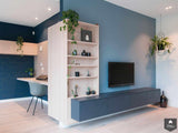 Tv meubel, werkplek en opbergruimte in 1-Zijlmans Maatwerk-alle,Woonkamer-OBLY