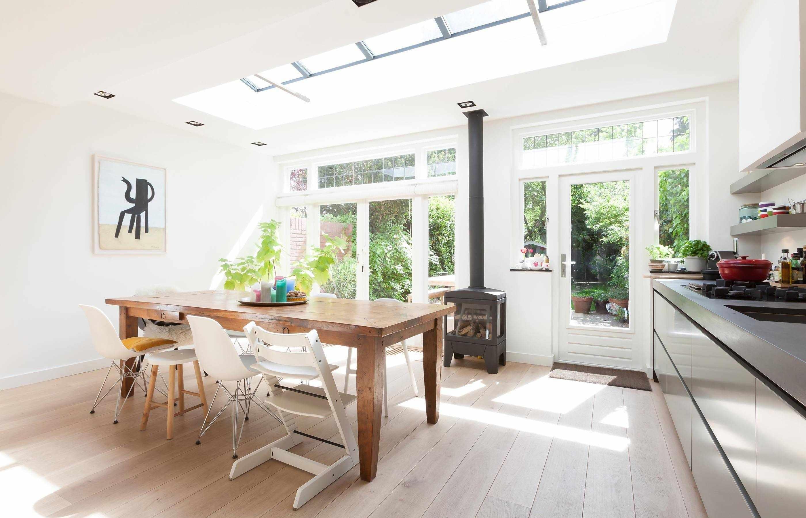 Uitbouw ten behoeve van nieuwe keuken-Cris van Amsterdam-aanbouw,keuken uitbouw,keuken uitbreiding woning,lichte woonkeuken uitbreiding,moderne keuken aanbouw,woning uitbouw keuken-Uitbouw nieuwe keuken-OBLY