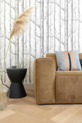 Uitbouw tv kamer-Pleun Interiors-gezellige zithoek,interieur met behang,lichte woonkamer,modern behang woonkamer,sfeervolle woonkamer,stijlvolle tv kamer,tijdloos interieur,tv kamer,uitbouw,warme woonkamer inrichting,woonkamer inspiratie-Uitbouw tv kamer met tijdloos behang-OBLY