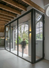 Verbouwing boerderij-Mark Mutsaers architectuur & interieur-AtelierAanHuis,BoerderijRenovatie,HistorischKarakter,HoutenSpanten,MonumentaalPand,OpenLeefruimte,VideMetLoopbrug,Woonkamer-Verbouwing boerderij-OBLY
