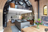 Verbouwing oude kapel tot woonhuis-Van Os Architecten-alle,Woonkamer-OBLY