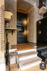 Verbouwing oude kapel tot woonhuis-Van Os Architecten-alle,Woonkamer-OBLY
