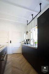 Verouderde Hongaarse punt jaren 30 woning-Vloerenhuis Amsterdam-alle,Woonkamer-Stijlvolle verouderde Hongaarse punt vloer in jaren 30 woning-OBLY