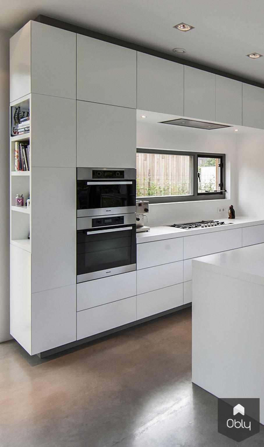 Villa Heemstede - keuken-Paul Seuntjens Architectuur + Interieur-alle,barfunctie,Keuken,licht interieur,maatwerk keuken,minimalistisch ontwerp,open schappen-OBLY