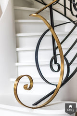 Wenteltrap met siersmeedwerk-Van Bruchem Staircases-alle,Entree hal trap-OBLY