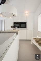 Witte afzuiging in moderne leefkeuken-Wave-alle,Keuken-OBLY