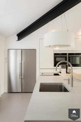Witte afzuiging in moderne leefkeuken-Wave-alle,Keuken-OBLY