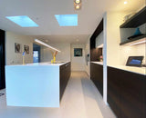 Zijdemat witte woonkeuken-Keukenarchitectuur Midden Brabant-Keuken-Verbouwing zijdemat witte woonkeuken-OBLY