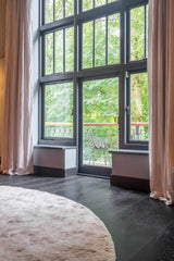 Zwarte eiken vloer-Vloerenhuis Amsterdam-Woonkamer-Zwarte eiken parket vloer-OBLY