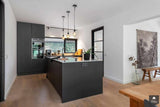 Zwarte keuken met marmeren blad-Keukenstudio Stormink-alle,Keuken-Zwarte keuken met marmeren blad | OBLY.com-OBLY