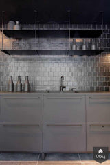 Zwarte keuken met plafondunit afzuigkap-Wave-alle,Keuken-OBLY