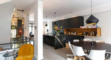 Zwarte leefkeuken met vide in jaren 30 woning-Jaren 30 architect-alle,Keuken,Tuinen,Woonkamer-Zwarte leefkeuken met vide in jaren 30 woning | OBLY.com-OBLY