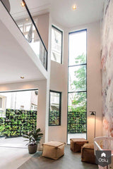 Zwarte leefkeuken met vide in jaren 30 woning-Jaren 30 architect-alle,Keuken,Tuinen,Woonkamer-Zwarte leefkeuken met vide in jaren 30 woning | OBLY.com-OBLY