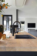 Zwarte moderne landelijke keuken-Restyle-XL-Keuken-landelijk moderne zwarte keuken-OBLY