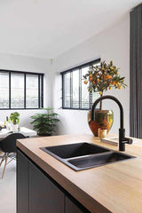 Zwarte moderne landelijke keuken-Restyle-XL-Keuken-landelijk moderne zwarte keuken-OBLY
