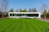 Zwarte schuifpui bij moderne villa-KELLER minimal windows® by Kumasol-alle,Exterieur vrijstaand,Vrijstaand-Zwarte schuifpui bij moderne villa | OBLY.com-OBLY