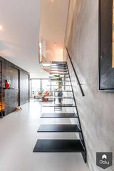 Zwevende stalen trap-Van Bruchem Staircases-alle,Entree hal trap-OBLY