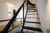 Zwevende stalen trap met glas-Van Bruchem Staircases-alle,Woonkamer-OBLY