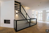 Zwevende stalen trap met glas-Van Bruchem Staircases-alle,Woonkamer-OBLY