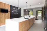 Maatwerk keuken in zwart met wit en eiken-Ergoform-alle, Keuken-OBLY