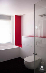 modern met een Cranberry tint-Fors design badkamers-alle,Badkamer-OBLY