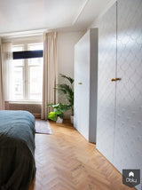 stadsvilla Den Haag slaapkamer-Ijzersterk Interieurontwerp-alle,Design slaapkamer,Houten vloer,Interieurontwerp,Rustige slaapkamer,Slaapkamer,Stadsvilla interieur-OBLY